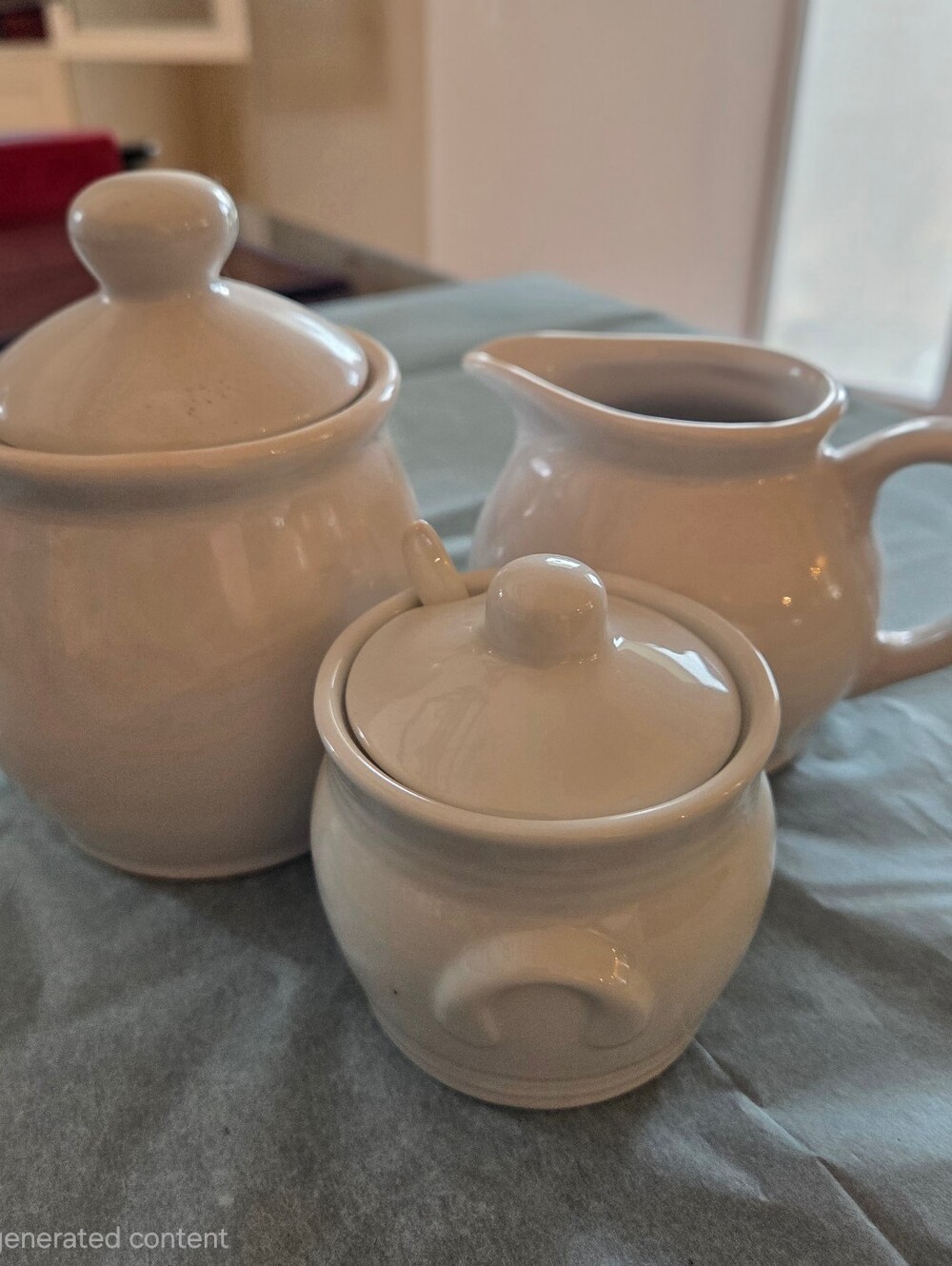 Classic White Ceramic And Sugar Set